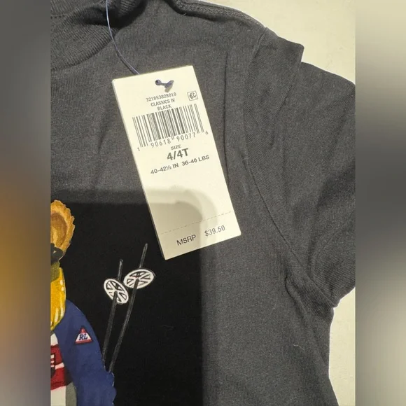 Polo Ralph Lauren Kids Black polo Bear Graphic Tee - Picture 2 of 4